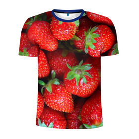 Мужская футболка 3D спортивная с принтом Клубничная в Курске, 100% полиэстер с улучшенными характеристиками | приталенный силуэт, круглая горловина, широкие плечи, сужается к линии бедра | Тематика изображения на принте: strawberry | vegan | vegetarian | веган | вегетарианство | йога | клубника | фитнес