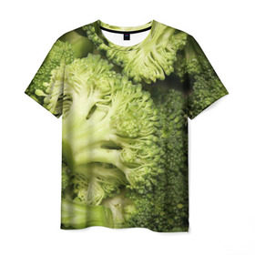 Мужская футболка 3D с принтом Брокколи в Курске, 100% полиэфир | прямой крой, круглый вырез горловины, длина до линии бедер | vegan | vegetarian | брокколи | будизм | веган | вегетарианство | йога | сыроедение | фитнес