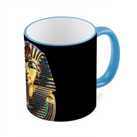 Кружка 3D с принтом Фараон Тутанхамон в Курске, керамика | ёмкость 330 мл | египет | тутанхамон | фараон | фараон тутанхамонмаска фараона