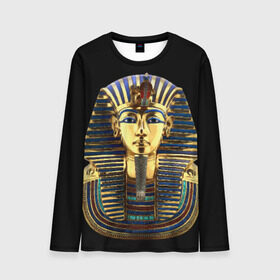Мужской лонгслив 3D с принтом Фараон Тутанхамон в Курске, 100% полиэстер | длинные рукава, круглый вырез горловины, полуприлегающий силуэт | египет | тутанхамон | фараон | фараон тутанхамонмаска фараона