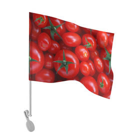 Флаг для автомобиля с принтом Томатная в Курске, 100% полиэстер | Размер: 30*21 см | tomato | vegan | vegetarian | будизм | веган | вегетарианство | йога | помидор | сыроедение | томат | фитнес | ягода