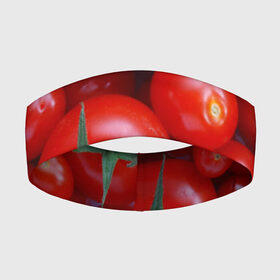 Повязка на голову 3D с принтом Томатная в Курске,  |  | tomato | vegan | vegetarian | будизм | веган | вегетарианство | йога | помидор | сыроедение | томат | фитнес | ягода