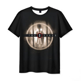 Мужская футболка 3D с принтом Секретные материалы 4 в Курске, 100% полиэфир | прямой крой, круглый вырез горловины, длина до линии бедер | Тематика изображения на принте: x files | малдер | материалы | секретные | скалли