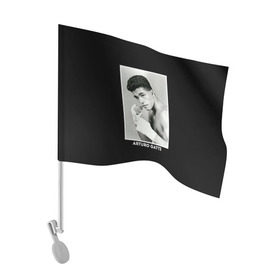 Флаг для автомобиля с принтом Артуро Гатти чб в Курске, 100% полиэстер | Размер: 30*21 см | boxing | артур гатти | артуро | артуро гатти | бокс | боксер | гатти | спорт