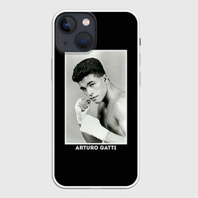 Чехол для iPhone 13 mini с принтом Артуро Гатти чб в Курске,  |  | Тематика изображения на принте: boxing | артур гатти | артуро | артуро гатти | бокс | боксер | гатти | спорт