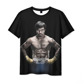 Мужская футболка 3D с принтом Мэнни Пакьяо в Курске, 100% полиэфир | прямой крой, круглый вырез горловины, длина до линии бедер | boxing | бокс | боксер | мэнни | мэнни пакьяо | пакьяо | спорт | чемпион мира
