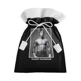 Подарочный 3D мешок с принтом Мэнни Пакьяо чб в Курске, 100% полиэстер | Размер: 29*39 см | Тематика изображения на принте: boxing | бокс | боксер | мэнни | мэнни пакьяо | пакьяо | спорт | чемпион мира