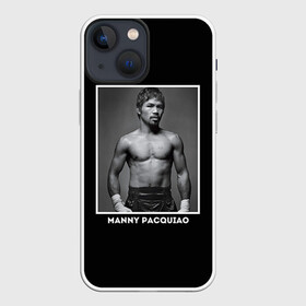 Чехол для iPhone 13 mini с принтом Мэнни Пакьяо чб в Курске,  |  | boxing | бокс | боксер | мэнни | мэнни пакьяо | пакьяо | спорт | чемпион мира