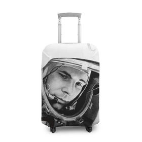 Чехол для чемодана 3D с принтом Гагарин 1 в Курске, 86% полиэфир, 14% спандекс | двустороннее нанесение принта, прорези для ручек и колес | гагарин | космос | космос наш | поехали | ретро | ссср | юрий гагарин