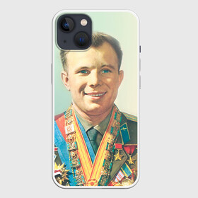 Чехол для iPhone 13 с принтом Гагарин 2 в Курске,  |  | гагарин | космос | космос наш | поехали | ретро | ссср | юрий гагарин