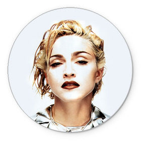 Коврик круглый с принтом Мадонна 3 в Курске, резина и полиэстер | круглая форма, изображение наносится на всю лицевую часть | madonna | мадонна | музыка