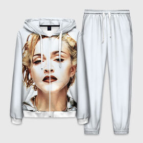 Мужской костюм 3D с принтом Мадонна 3 в Курске, 100% полиэстер | Манжеты и пояс оформлены тканевой резинкой, двухслойный капюшон со шнурком для регулировки, карманы спереди | madonna | мадонна | музыка