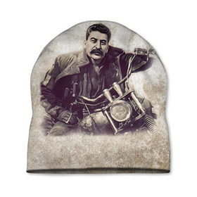 Шапка 3D с принтом Сталин 2 в Курске, 100% полиэстер | универсальный размер, печать по всей поверхности изделия | знаменитости | иосиф сталин | ретро | ссср