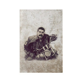 Обложка для паспорта матовая кожа с принтом Сталин 2 в Курске, натуральная матовая кожа | размер 19,3 х 13,7 см; прозрачные пластиковые крепления | Тематика изображения на принте: знаменитости | иосиф сталин | ретро | ссср