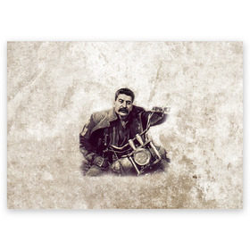 Поздравительная открытка с принтом Сталин 2 в Курске, 100% бумага | плотность бумаги 280 г/м2, матовая, на обратной стороне линовка и место для марки
 | знаменитости | иосиф сталин | ретро | ссср
