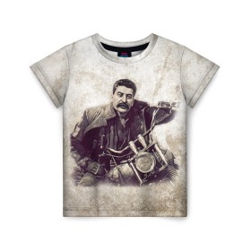 Детская футболка 3D с принтом Сталин 2 в Курске, 100% гипоаллергенный полиэфир | прямой крой, круглый вырез горловины, длина до линии бедер, чуть спущенное плечо, ткань немного тянется | Тематика изображения на принте: знаменитости | иосиф сталин | ретро | ссср