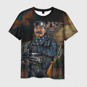 Мужская футболка 3D с принтом Сталин 3 в Курске, 100% полиэфир | прямой крой, круглый вырез горловины, длина до линии бедер | знаменитости | иосиф сталин | ретро | ссср
