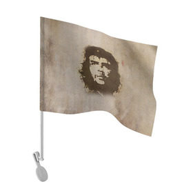 Флаг для автомобиля с принтом Че Гевара 2 в Курске, 100% полиэстер | Размер: 30*21 см | ernesto che guevara | куба | революционер | революция | ретро | эрнесто че гевара