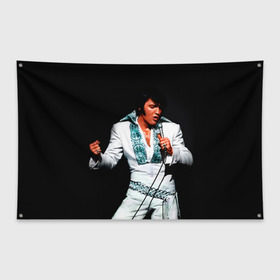 Флаг-баннер с принтом Элвис 3 в Курске, 100% полиэстер | размер 67 х 109 см, плотность ткани — 95 г/м2; по краям флага есть четыре люверса для крепления | elvis presley | rock n roll | музыка | ретро | рок н ролл | элвис пресли