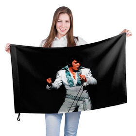 Флаг 3D с принтом Элвис 3 в Курске, 100% полиэстер | плотность ткани — 95 г/м2, размер — 67 х 109 см. Принт наносится с одной стороны | elvis presley | rock n roll | музыка | ретро | рок н ролл | элвис пресли