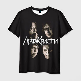 Мужская футболка 3D с принтом Агата Кристи 2 в Курске, 100% полиэфир | прямой крой, круглый вырез горловины, длина до линии бедер | а на тебе как на войне | вадим самойлов | рок | рок группа