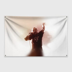 Флаг-баннер с принтом Горшок в Курске, 100% полиэстер | размер 67 х 109 см, плотность ткани — 95 г/м2; по краям флага есть четыре люверса для крепления | король и шут