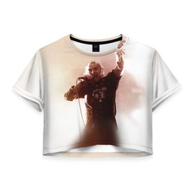 Женская футболка 3D укороченная с принтом Горшок в Курске, 100% полиэстер | круглая горловина, длина футболки до линии талии, рукава с отворотами | король и шут