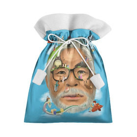 Подарочный 3D мешок с принтом Хаяо Миядзаки в Курске, 100% полиэстер | Размер: 29*39 см | hayao miyazaki | поньо | тоторо | унесенные