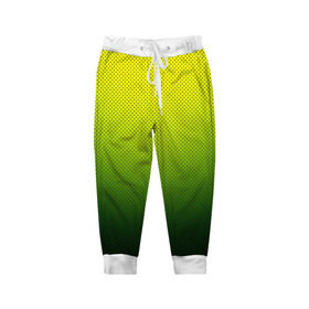 Детские брюки 3D с принтом Зелёная текстура в Курске, 100% полиэстер | манжеты по низу, эластичный пояс регулируется шнурком, по бокам два кармана без застежек, внутренняя часть кармана из мелкой сетки | зелёный | текстура | цветовой переход