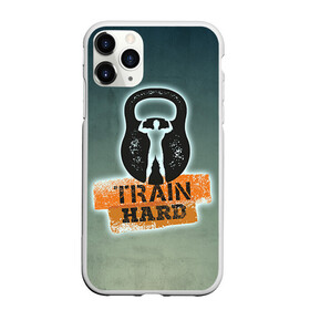 Чехол для iPhone 11 Pro Max матовый с принтом Train hard 2 в Курске, Силикон |  | bodybuilding | no pain no gain | train hard | бодибилдинг | качалка | пауэрлифинг | тренажерный | фитнес