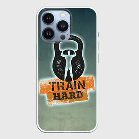 Чехол для iPhone 13 Pro с принтом Train hard 2 в Курске,  |  | bodybuilding | no pain no gain | train hard | бодибилдинг | качалка | пауэрлифинг | тренажерный | фитнес
