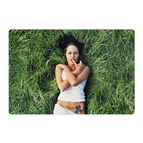 Магнитный плакат 3Х2 с принтом Джоли Анджелина в Курске, Полимерный материал с магнитным слоем | 6 деталей размером 9*9 см | анджелина | девушка | джоли | лежит | тату
