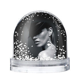 Водяной шар с принтом Девушка в шляпе в Курске, Пластик | Изображение внутри шара печатается на глянцевой фотобумаге с двух сторон | бриллиант | девушка | красивая | серьга | шляпа