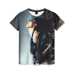 Женская футболка 3D с принтом Девушка на пилоне в Курске, 100% полиэфир ( синтетическое хлопкоподобное полотно) | прямой крой, круглый вырез горловины, длина до линии бедер | девушка | красивая | пилон | страсть | танец