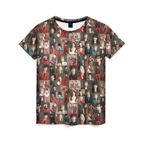 Женская футболка 3D с принтом K-pop коллаж в Курске, 100% полиэфир ( синтетическое хлопкоподобное полотно) | прямой крой, круглый вырез горловины, длина до линии бедер | cl корея | k pop | айдолы | девушки | коллаж