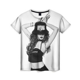 Женская футболка 3D с принтом K-pop девушка в Курске, 100% полиэфир ( синтетическое хлопкоподобное полотно) | прямой крой, круглый вырез горловины, длина до линии бедер | cl корея | k pop | айдолы | девушка