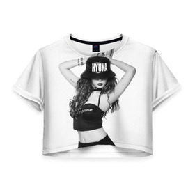 Женская футболка 3D укороченная с принтом K-pop девушка в Курске, 100% полиэстер | круглая горловина, длина футболки до линии талии, рукава с отворотами | cl корея | k pop | айдолы | девушка
