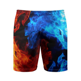 Мужские шорты 3D спортивные с принтом Битва огней в Курске,  |  | огонь