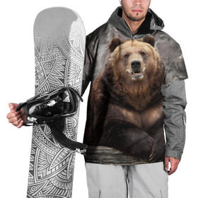 Накидка на куртку 3D с принтом Русский медведь в Курске, 100% полиэстер |  | медведь | россия | русский | русский медведь