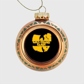 Стеклянный ёлочный шар с принтом Wu Tang Clan в Курске, Стекло | Диаметр: 80 мм | method man | tang clan | wu tang clan