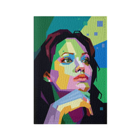 Обложка для паспорта матовая кожа с принтом Анджелина Джоли в Курске, натуральная матовая кожа | размер 19,3 х 13,7 см; прозрачные пластиковые крепления | angelina jolie | актриса | анджелина джоли | звезда | знаменитость | кино | поп арт | символ