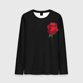 Мужской лонгслив 3D с принтом Розы за спиной в Курске, 100% полиэстер | длинные рукава, круглый вырез горловины, полуприлегающий силуэт | за спиной | любовь | подарок | роза | розы | сюрприз | цветы | чувства