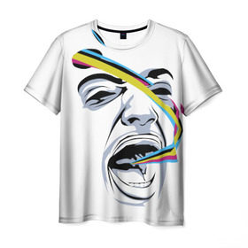 Мужская футболка 3D с принтом Крик в Курске, 100% полиэфир | прямой крой, круглый вырез горловины, длина до линии бедер | Тематика изображения на принте: вектор | крик | крикрадуга