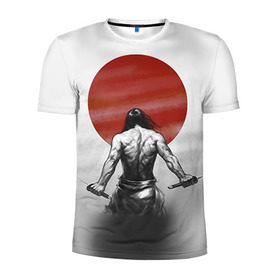 Мужская футболка 3D спортивная с принтом Самурай 1 в Курске, 100% полиэстер с улучшенными характеристиками | приталенный силуэт, круглая горловина, широкие плечи, сужается к линии бедра | борьба | воин | единоборства | путь воина | самураи | самурай