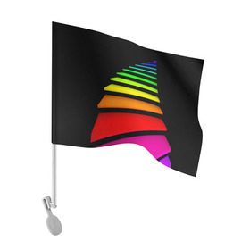 Флаг для автомобиля с принтом Лестница в Курске, 100% полиэстер | Размер: 30*21 см | лестница | радуга | спектр | цвет | цвета | яркие