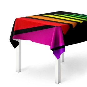 Скатерть 3D с принтом Лестница в Курске, 100% полиэстер (ткань не мнется и не растягивается) | Размер: 150*150 см | лестница | радуга | спектр | цвет | цвета | яркие