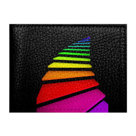 Обложка для студенческого билета с принтом Лестница в Курске, натуральная кожа | Размер: 11*8 см; Печать на всей внешней стороне | лестница | радуга | спектр | цвет | цвета | яркие