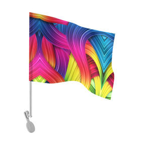 Флаг для автомобиля с принтом Абстракция в Курске, 100% полиэстер | Размер: 30*21 см | кислотный | обстракция | радуга | свет | спектр | цвет | цвета | яркие