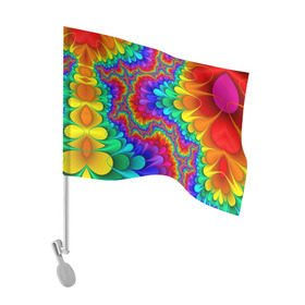 Флаг для автомобиля с принтом Узор в Курске, 100% полиэстер | Размер: 30*21 см | кислотный | обстракция | радуга | свет | спектр | узор | цвет | цвета | яркие