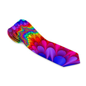 Галстук 3D с принтом Узор в Курске, 100% полиэстер | Длина 148 см; Плотность 150-180 г/м2 | кислотный | обстракция | радуга | свет | спектр | узор | цвет | цвета | яркие